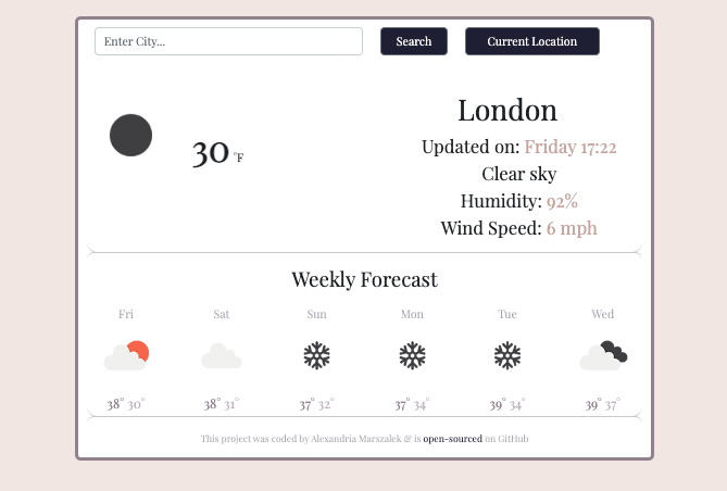 Weather App preview